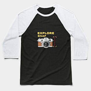 Camera-Explore Snap Repeat Baseball T-Shirt